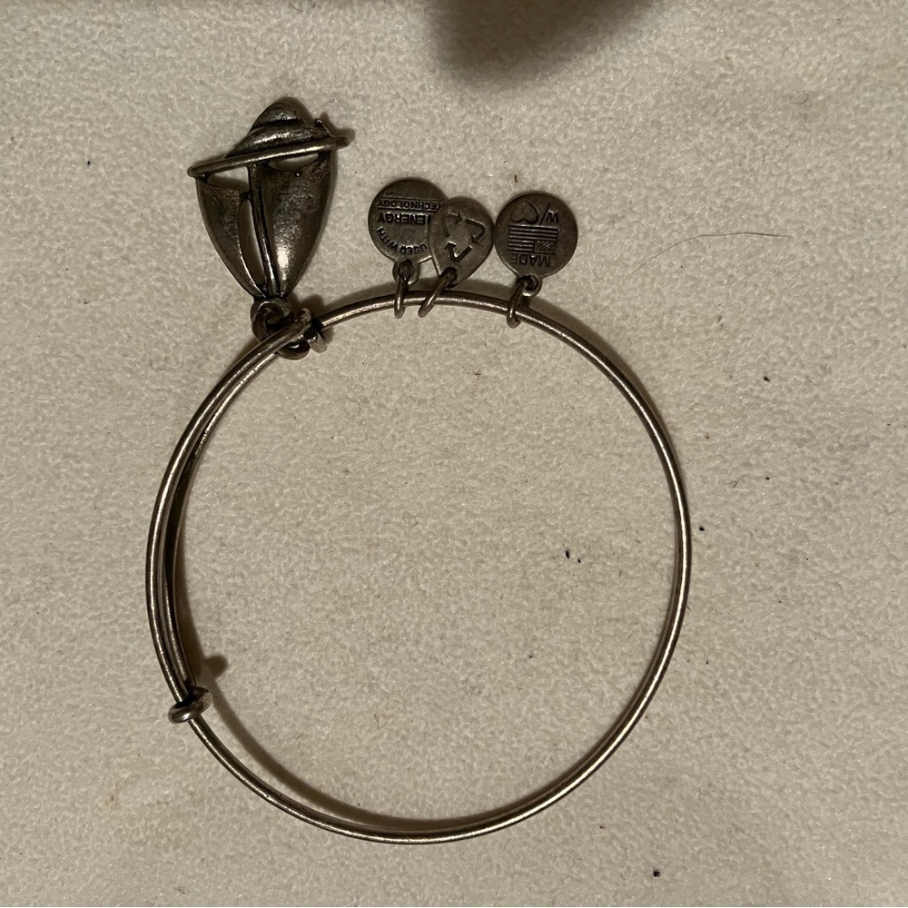 Silver Charm Bangle Bracelet